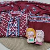 plus size Exquisite Pakistani Style Maslin Suit Set