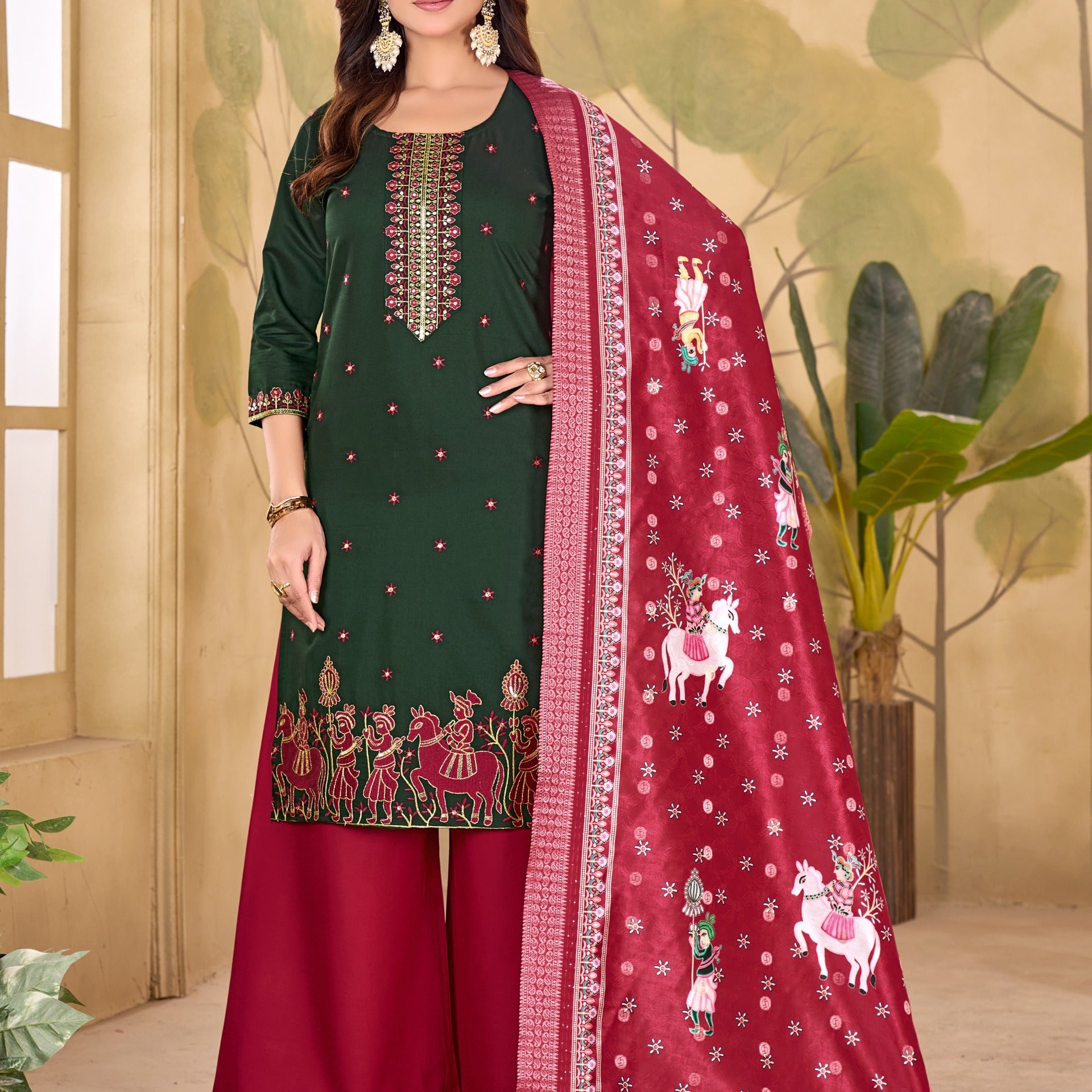 plus size utsav plazo suit