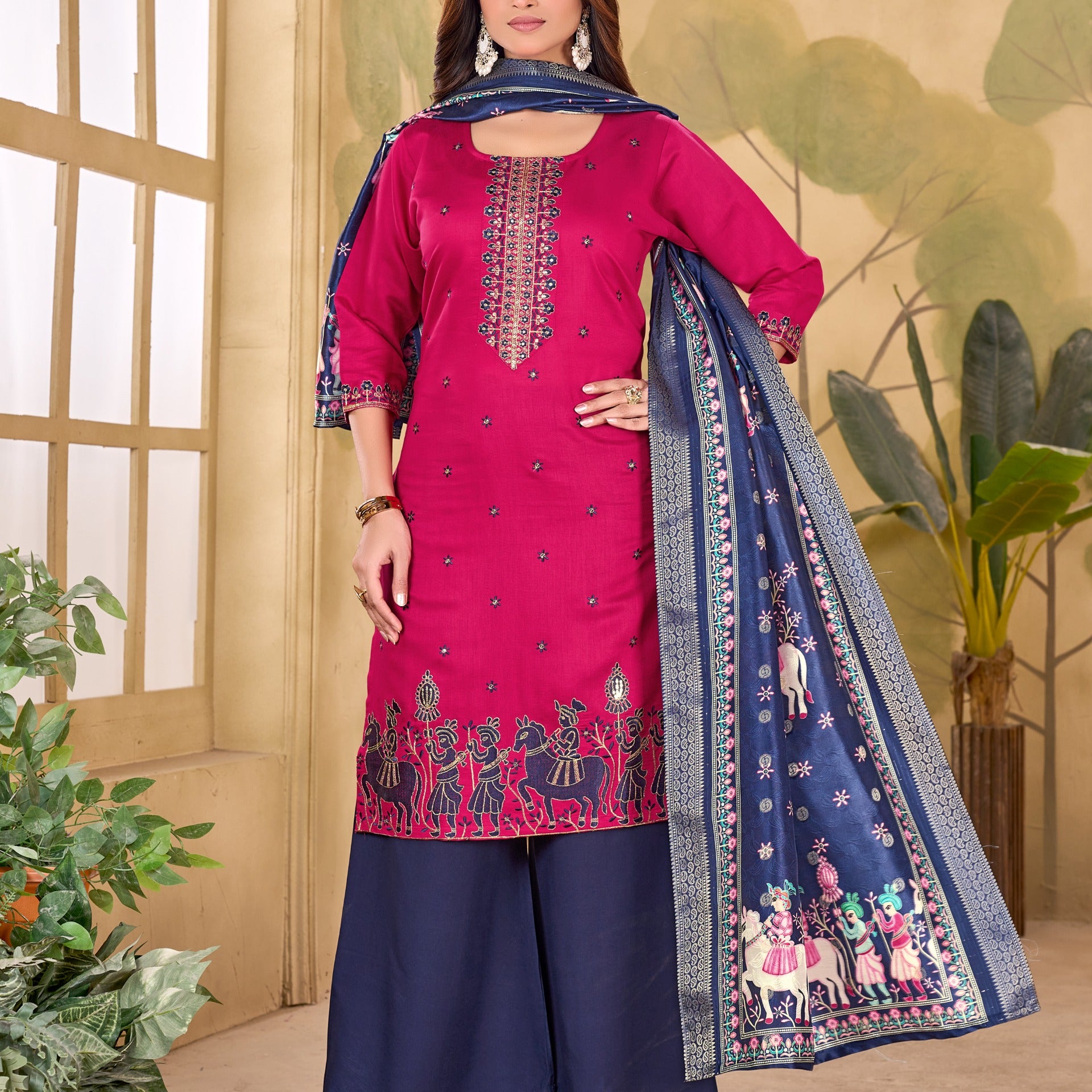 plus size utsav plazo suit
