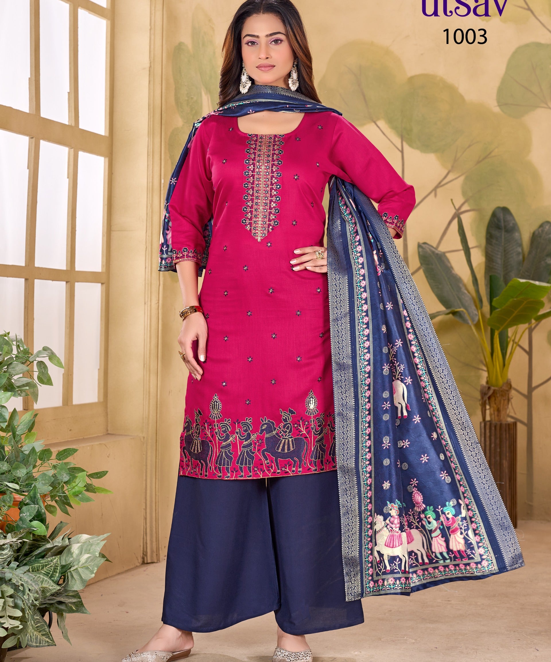plus size utsav plazo suit
