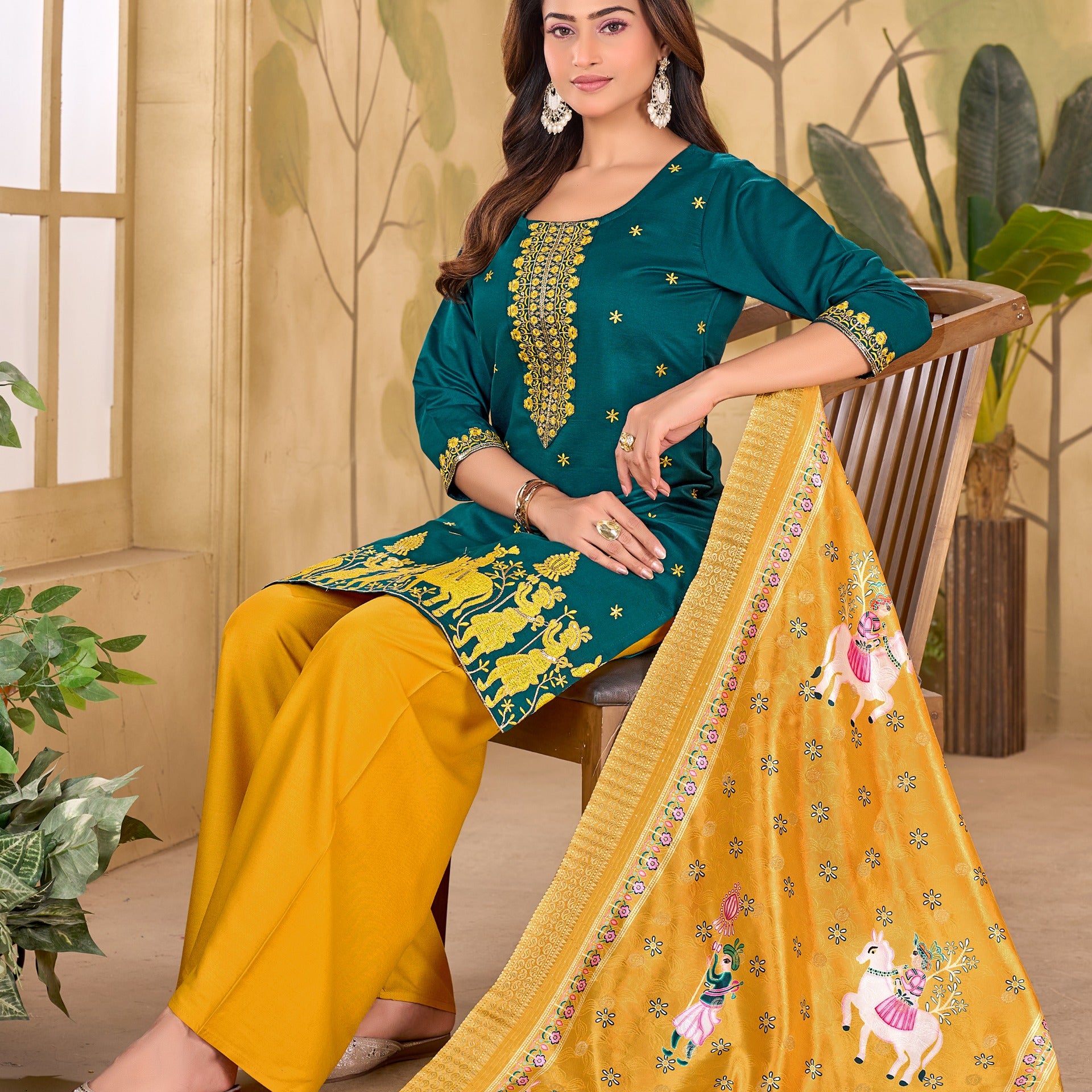 plus size utsav plazo suit