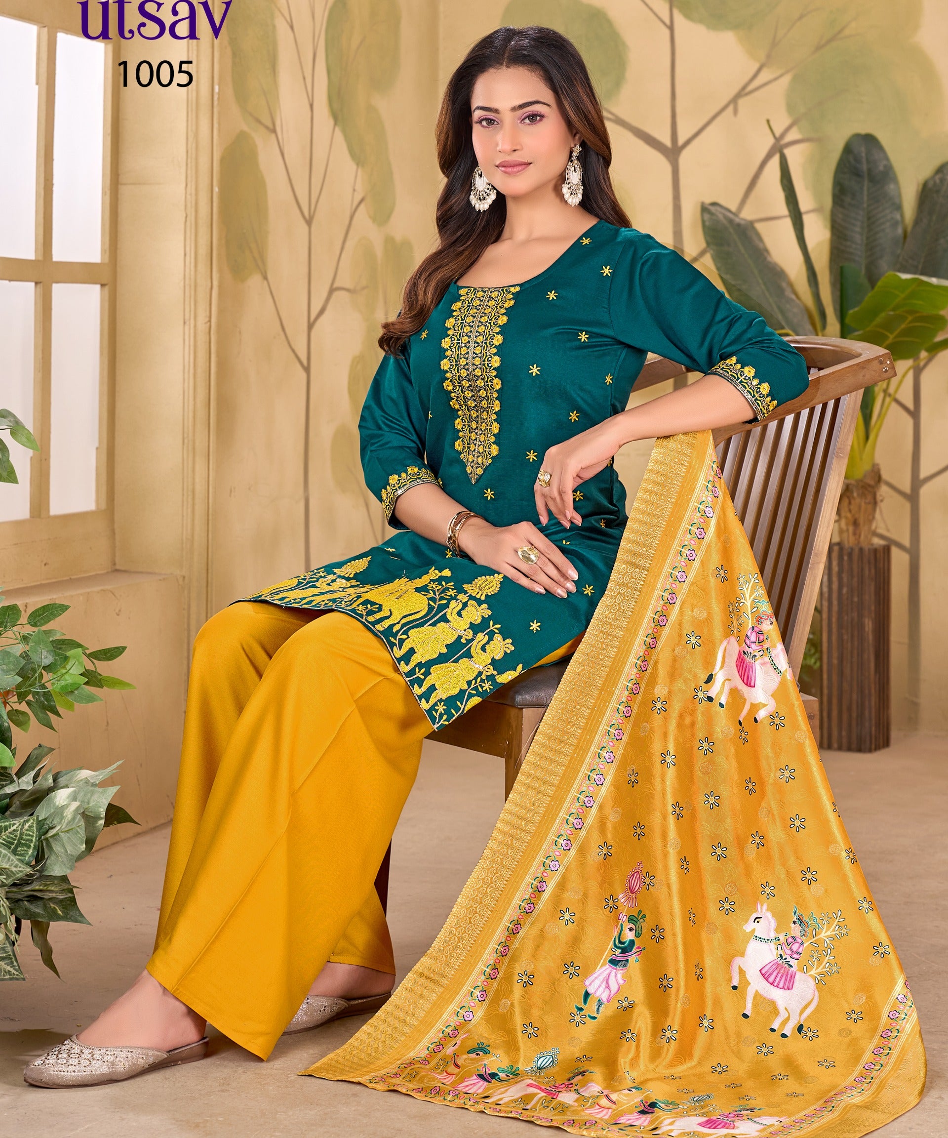 plus size utsav plazo suit