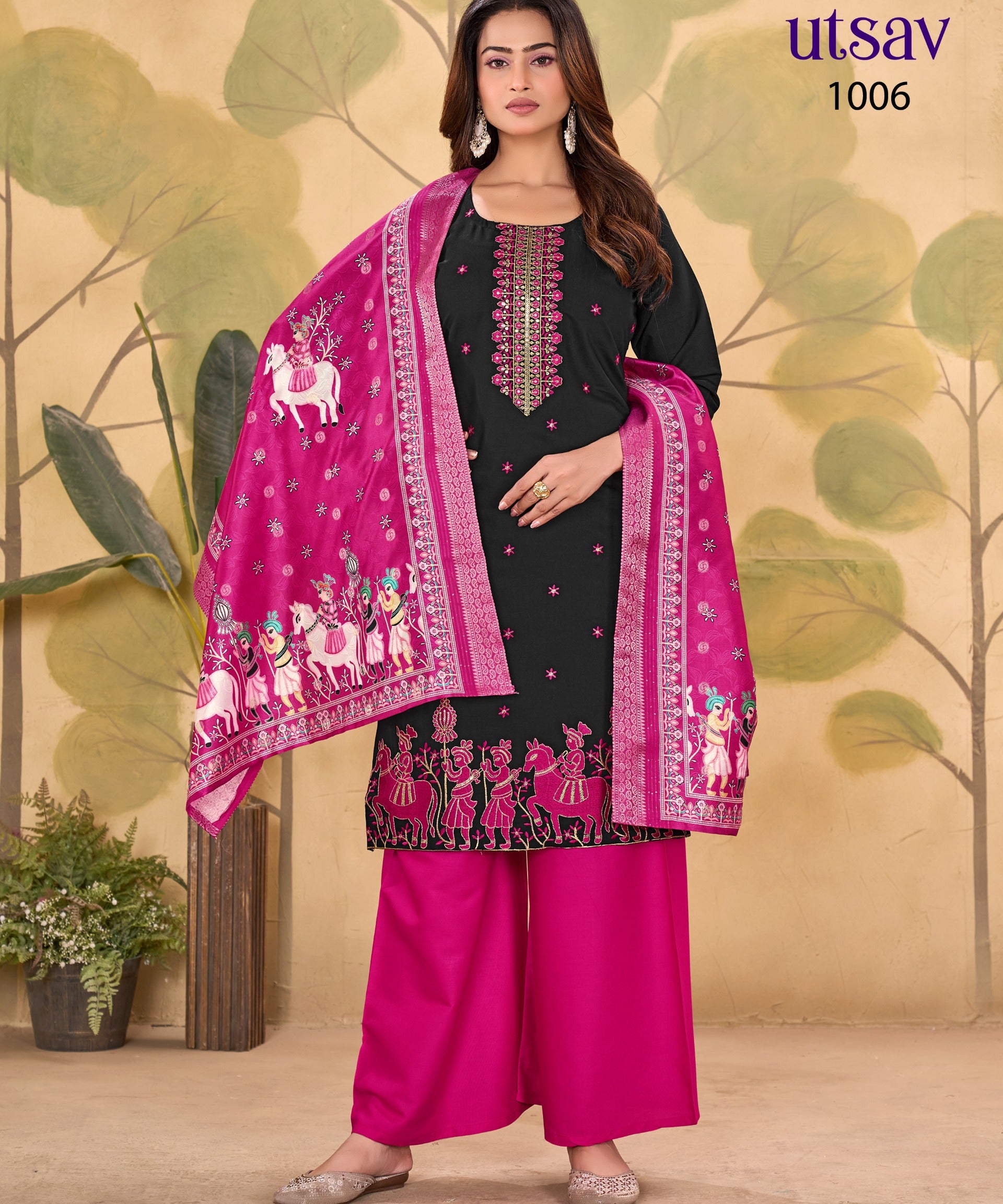 plus size utsav plazo suit
