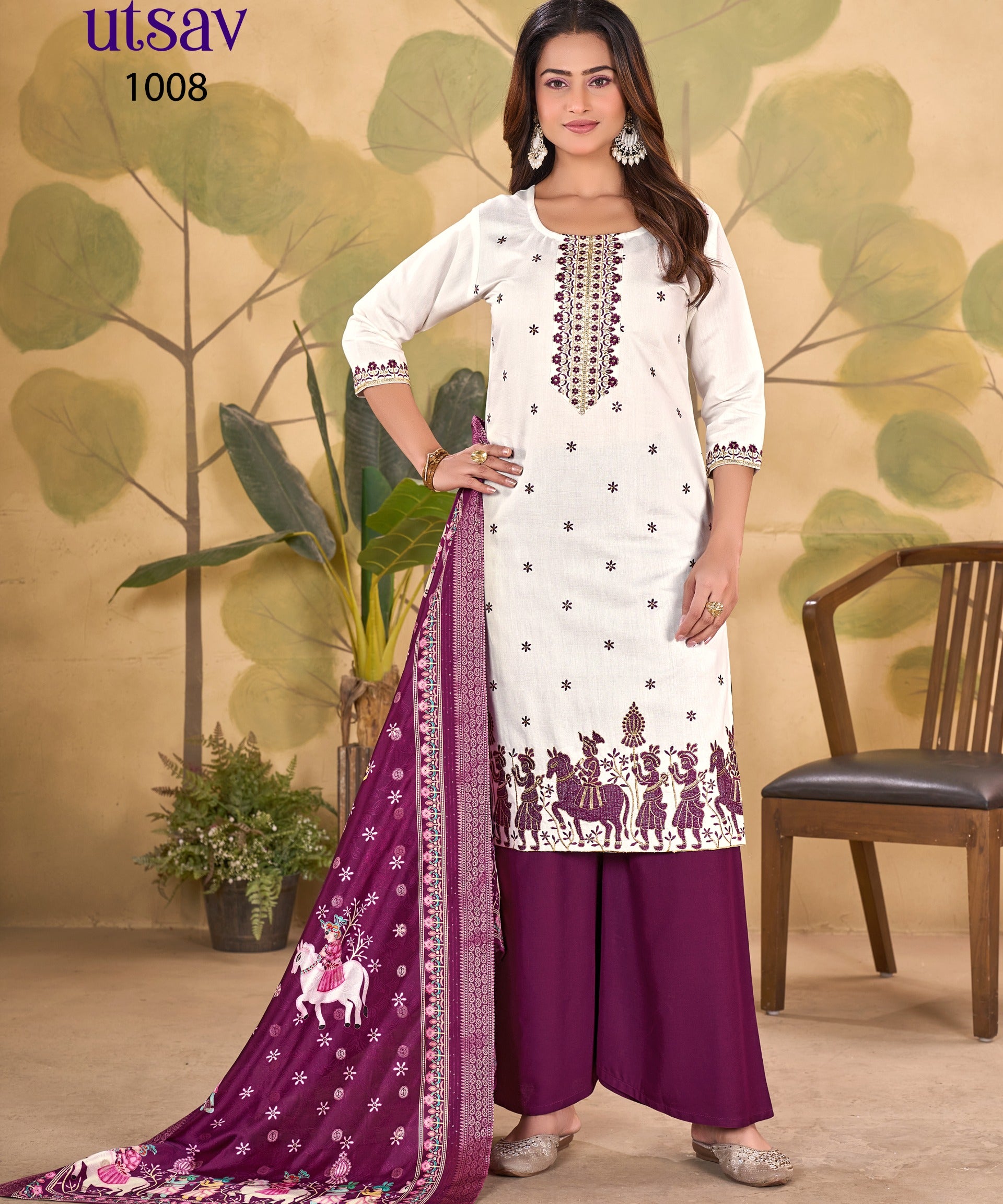 plus size utsav plazo suit