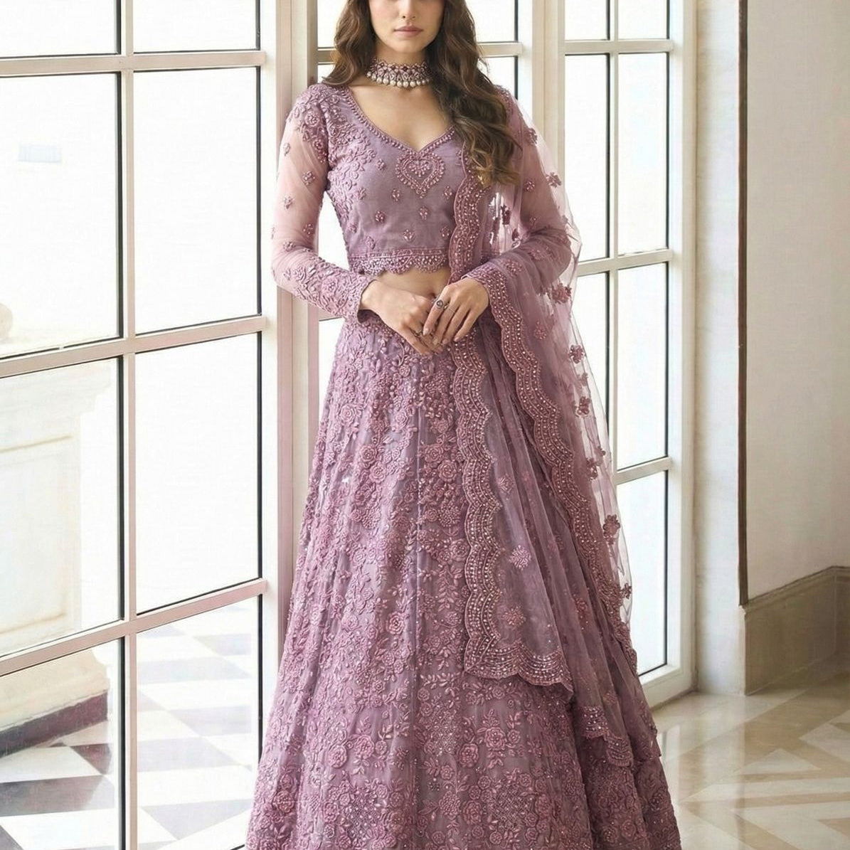 Alizeh Premium Net Embroidered Lehenga