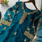 Trendy Embroidered Top Plazzo