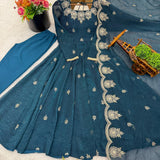 Elegant Embroidered Anarkali Suit