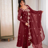 Elegant Embroidered Anarkali Suit