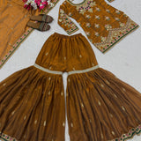 Mustard Designer Top Sharara