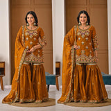 Mustard Designer Top Sharara