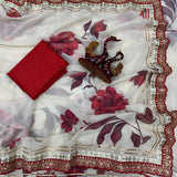 Beutifull Floral Printed Saree