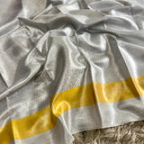 Silver Banarasi Tissue Silk Saree