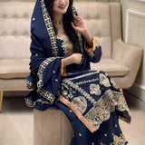 Designer Embroidered Top Plazzo