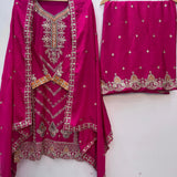 Designer Embroidered Top Plazzo