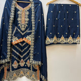 Designer Embroidered Top Plazzo