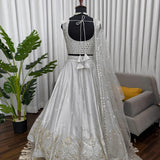 Silver Boutique Satin Lehenga Choli
