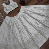 Silver Boutique Satin Lehenga Choli