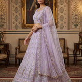 Lavish Bridal Motif Handwork Lehenga