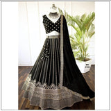 Stunning Black Embroidered Lehenga
