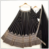 Stunning Black Embroidered Lehenga