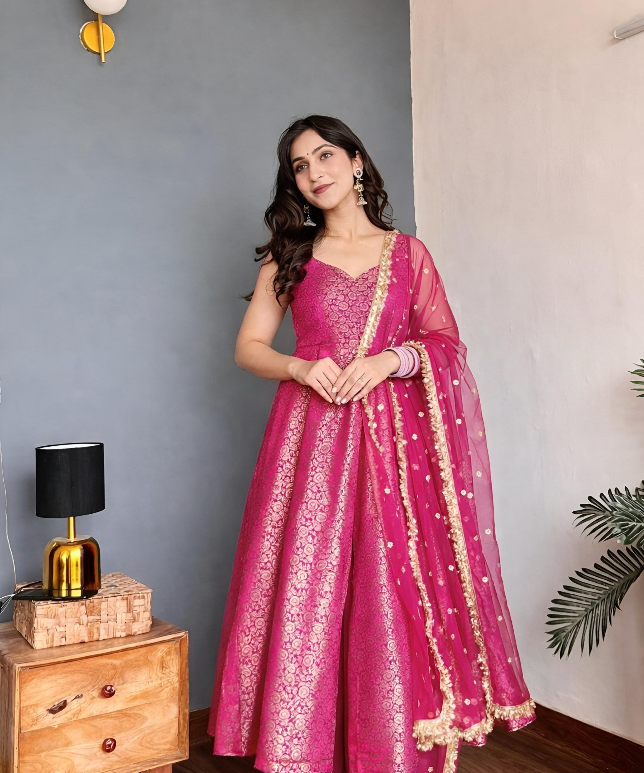 Traditional Viscose Jacquard Gown