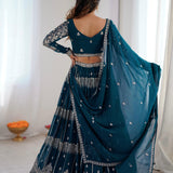 Crafted Wedding Georgette Lehenga