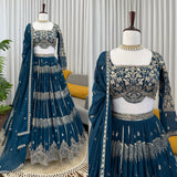 Crafted Wedding Georgette Lehenga