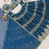 Crafted Wedding Georgette Lehenga