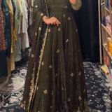 Celebrity Fandy Silk Anarkali Gown