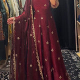 Celebrity Fandy Silk Anarkali Gown