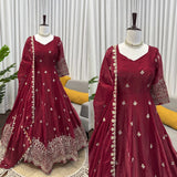 Celebrity Fandy Silk Anarkali Gown