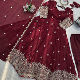 Celebrity Fandy Silk Anarkali Gown