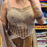 Stunning Red Ready To Wear Saree