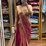 Stunning Red Ready To Wear Saree