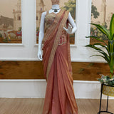 Stunning Red Ready To Wear Saree