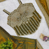 Stunning Red Ready To Wear Saree