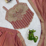 Stunning Red Ready To Wear Saree