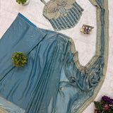 Stunning Red Ready To Wear Saree