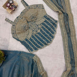 Stunning Red Ready To Wear Saree