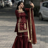 Designer Partylook Top Plazzo