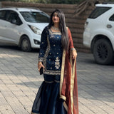 Designer Partylook Top Plazzo