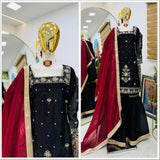 Designer Partylook Top Plazzo