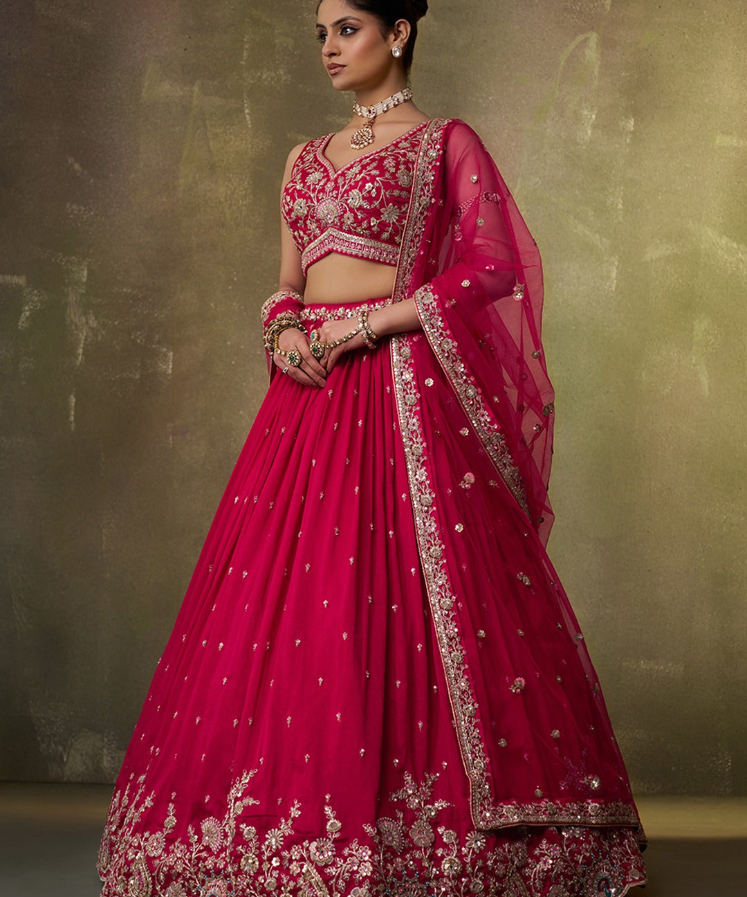 Adorn Bridal Embroidered Lehenga