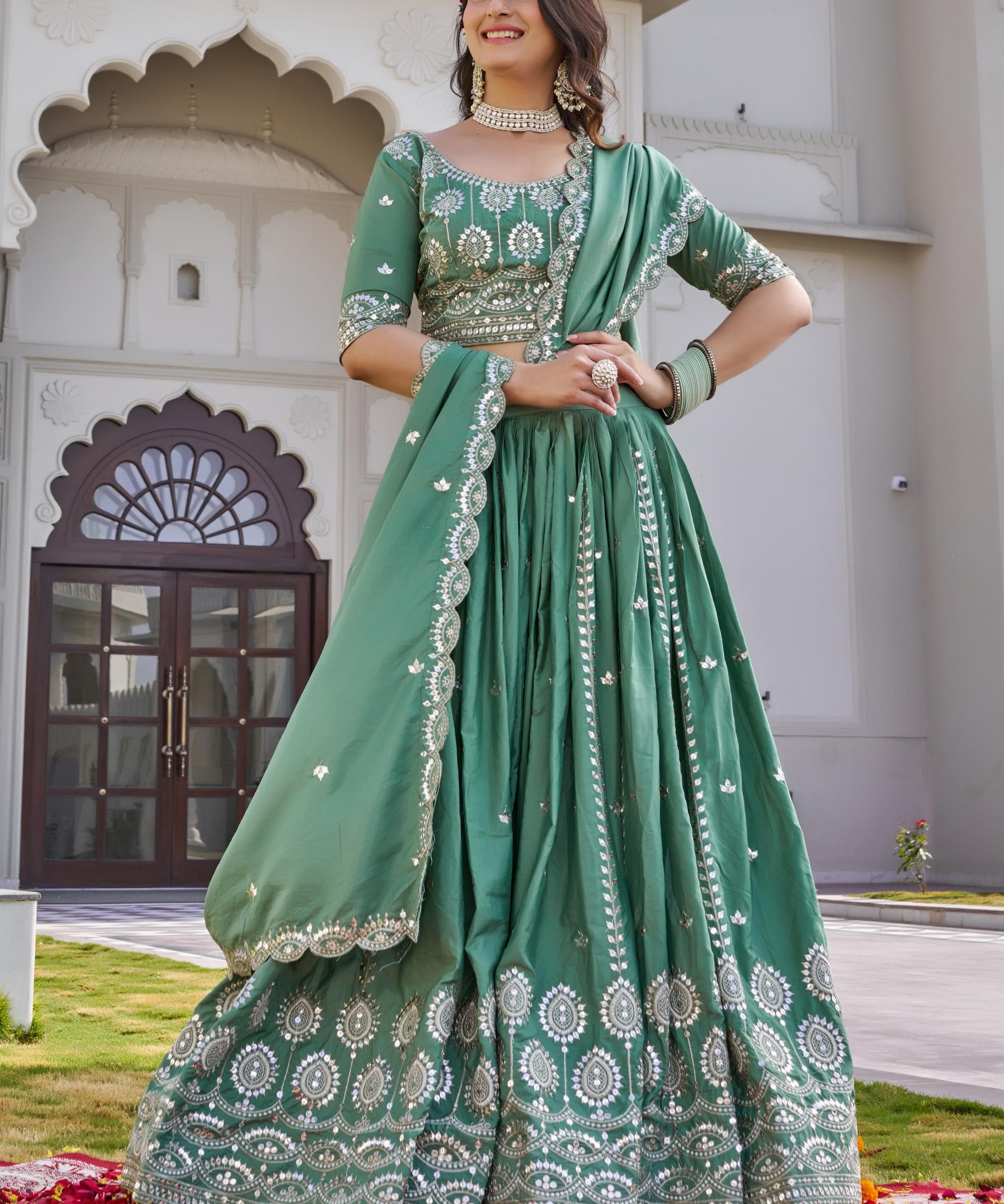 Stunning Crep Silk Lehenga Choli