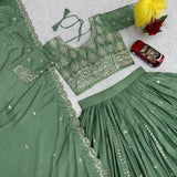 Stunning Crep Silk Lehenga Choli