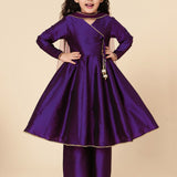 Partywear Kids Silk Kurta Set