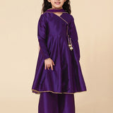 Partywear Kids Silk Kurta Set