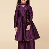 Partywear Kids Silk Kurta Set
