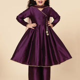 Partywear Kids Silk Kurta Set