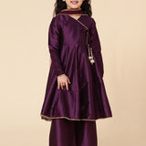 Partywear Kids Silk Kurta Set